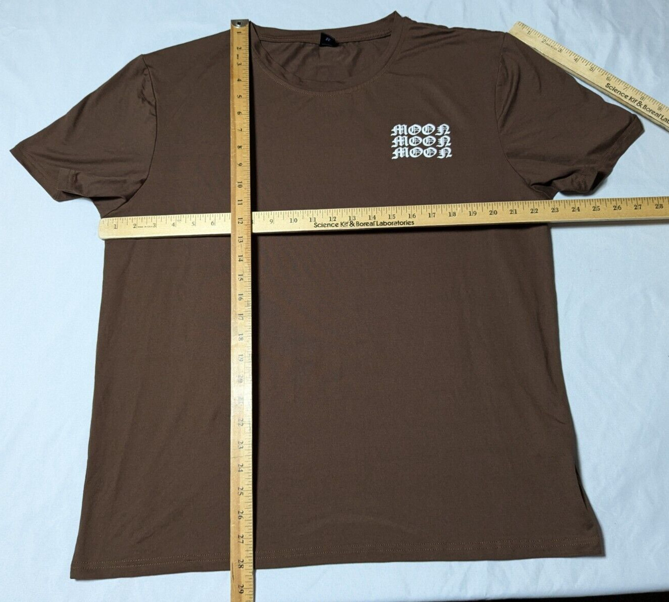 ROMWE MOON MOON MOON Men Size XL Brown Double-Sided T-Shirt EUC