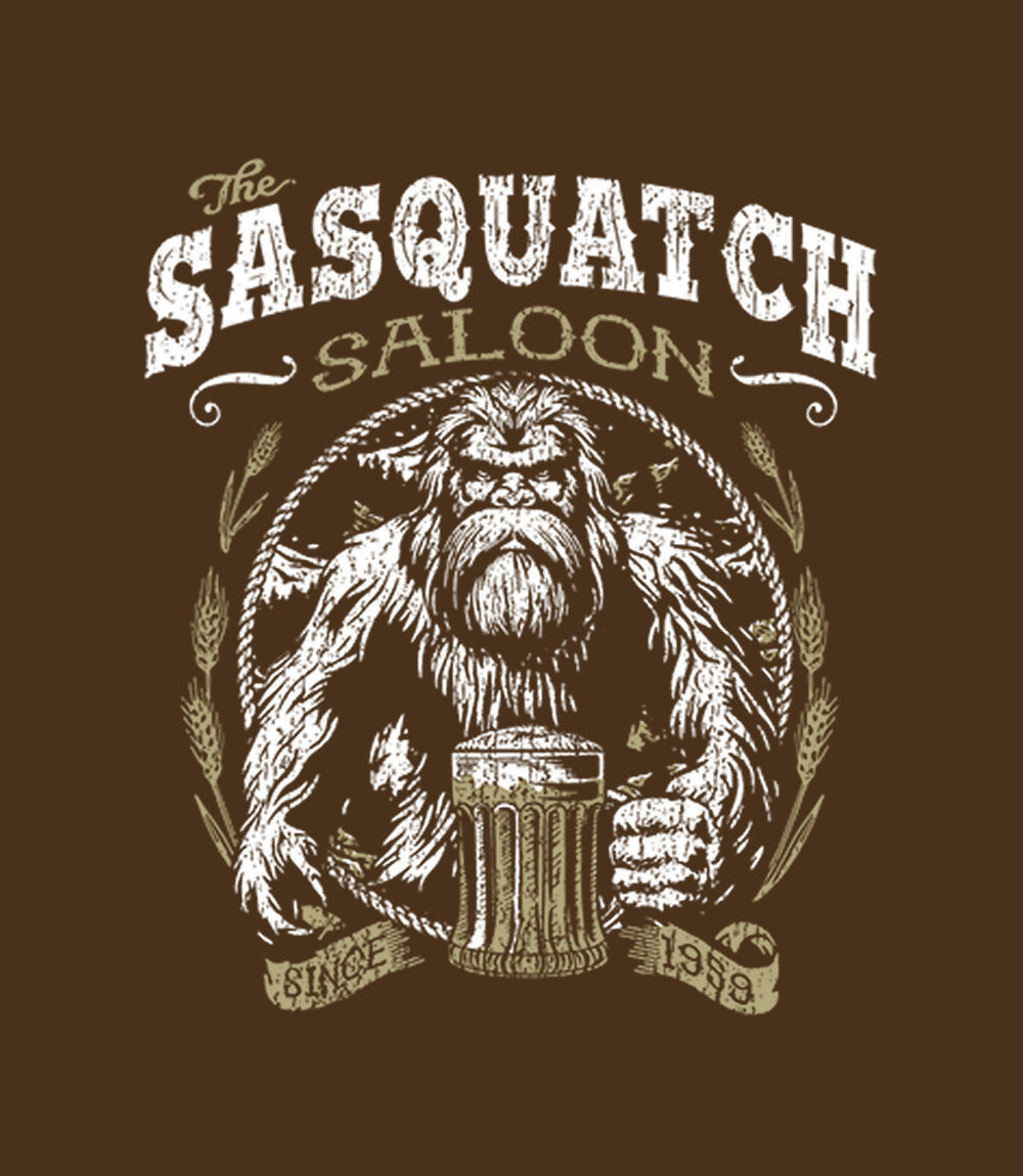 T-Shirt S to 2XL 3XL – SASQUATCH SALOON – BIGFOOT SASQUATCH FUNNY Adult