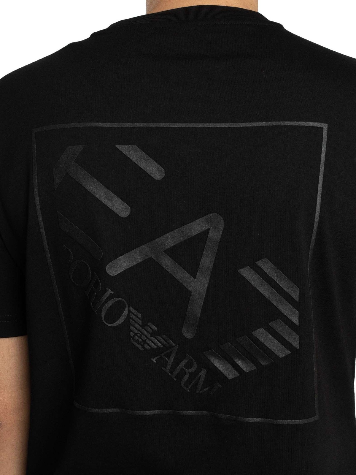 EA7 Men’s Back Box Logo T-Shirt, Black