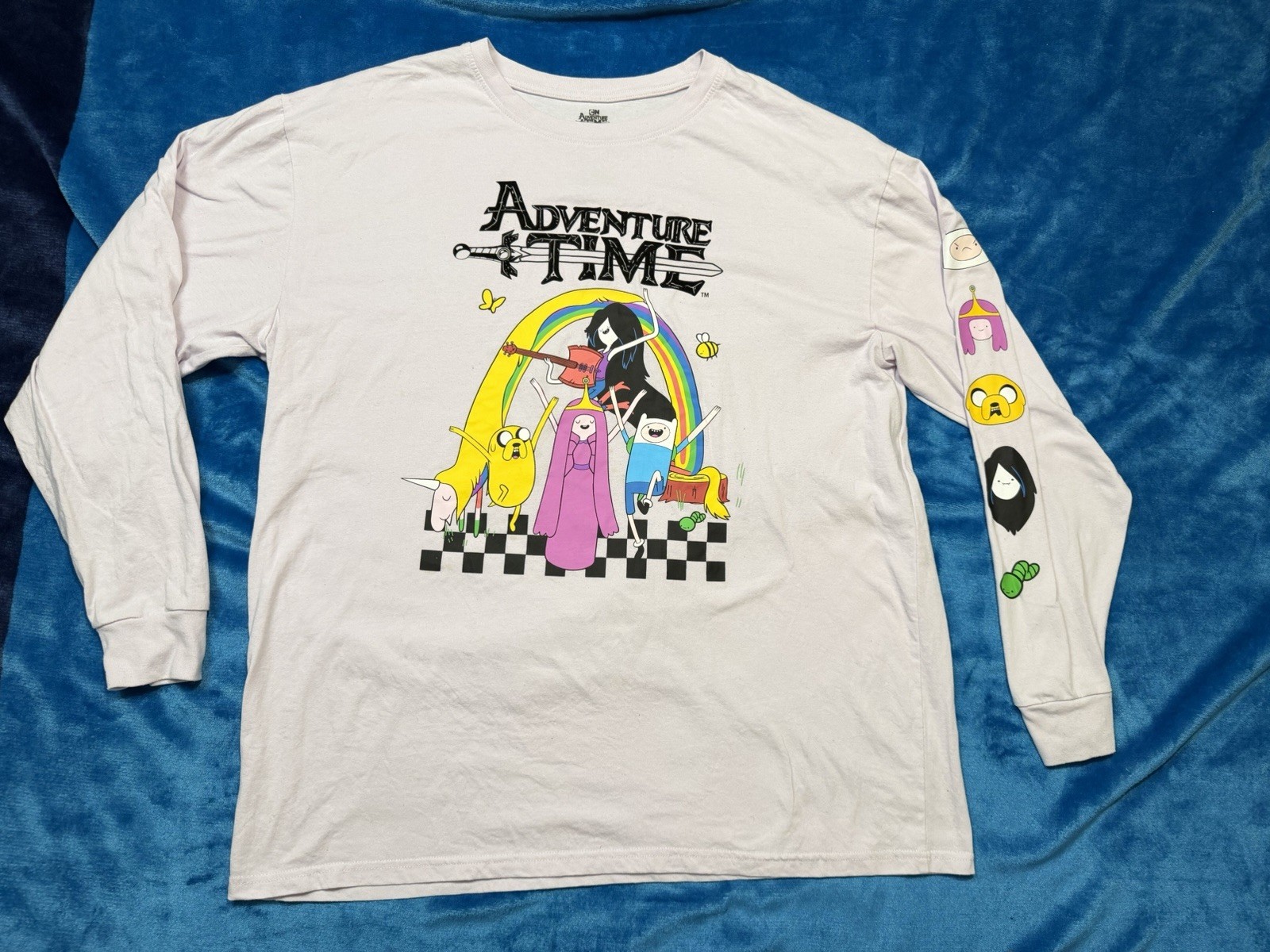 Adventure Time Cartoon Network Long Sleeve Graphic Shirt Size 2XL