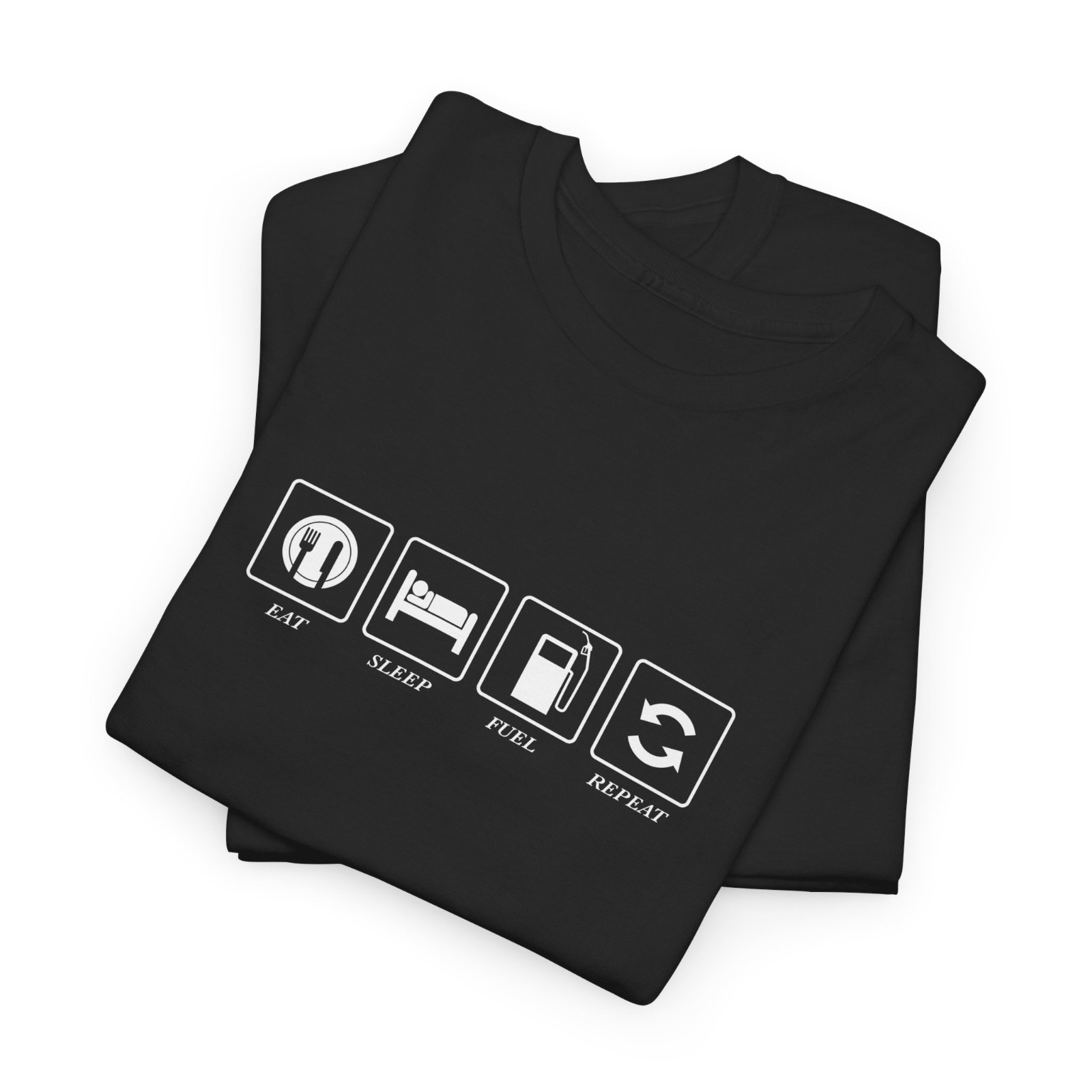 Gearhead Routine T-Shirt, Eat Sleep Fuel Repeat Tee, Gift for Petrolheads