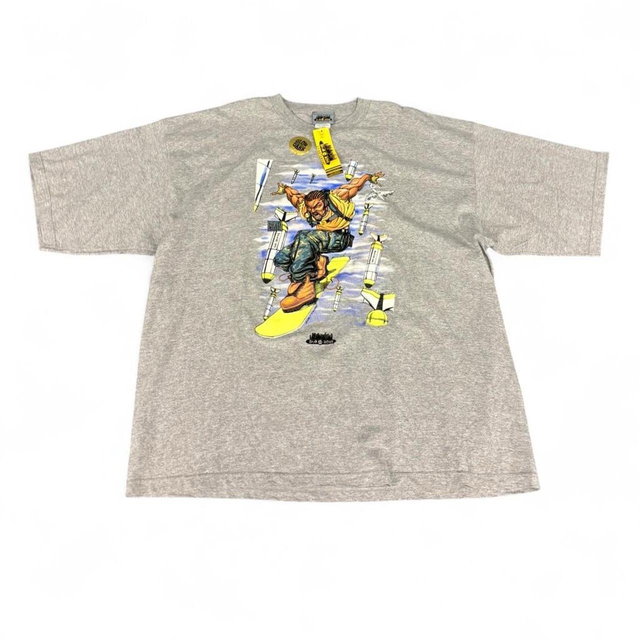 Vintage 90s Da City Bomb Streetwear NYC Glow In Dark Comic Tee Y2K Hip Hop 2XL