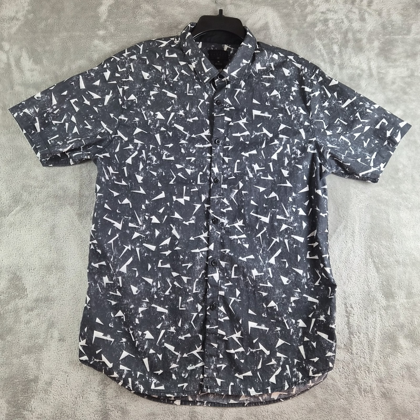 Billabong Garage Collection Shirt XL Black White Abstract Surf Skate Streetwear
