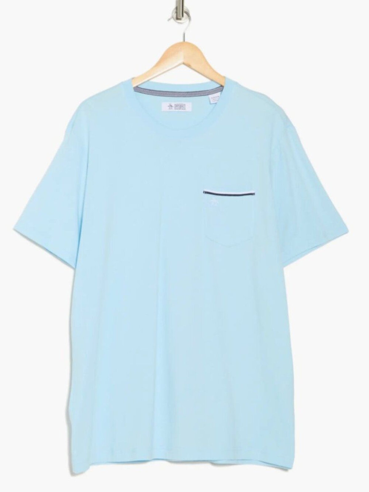 Original Penguin Earl Tipped Pocket T-Shirt Large NWT Crystal Blue
