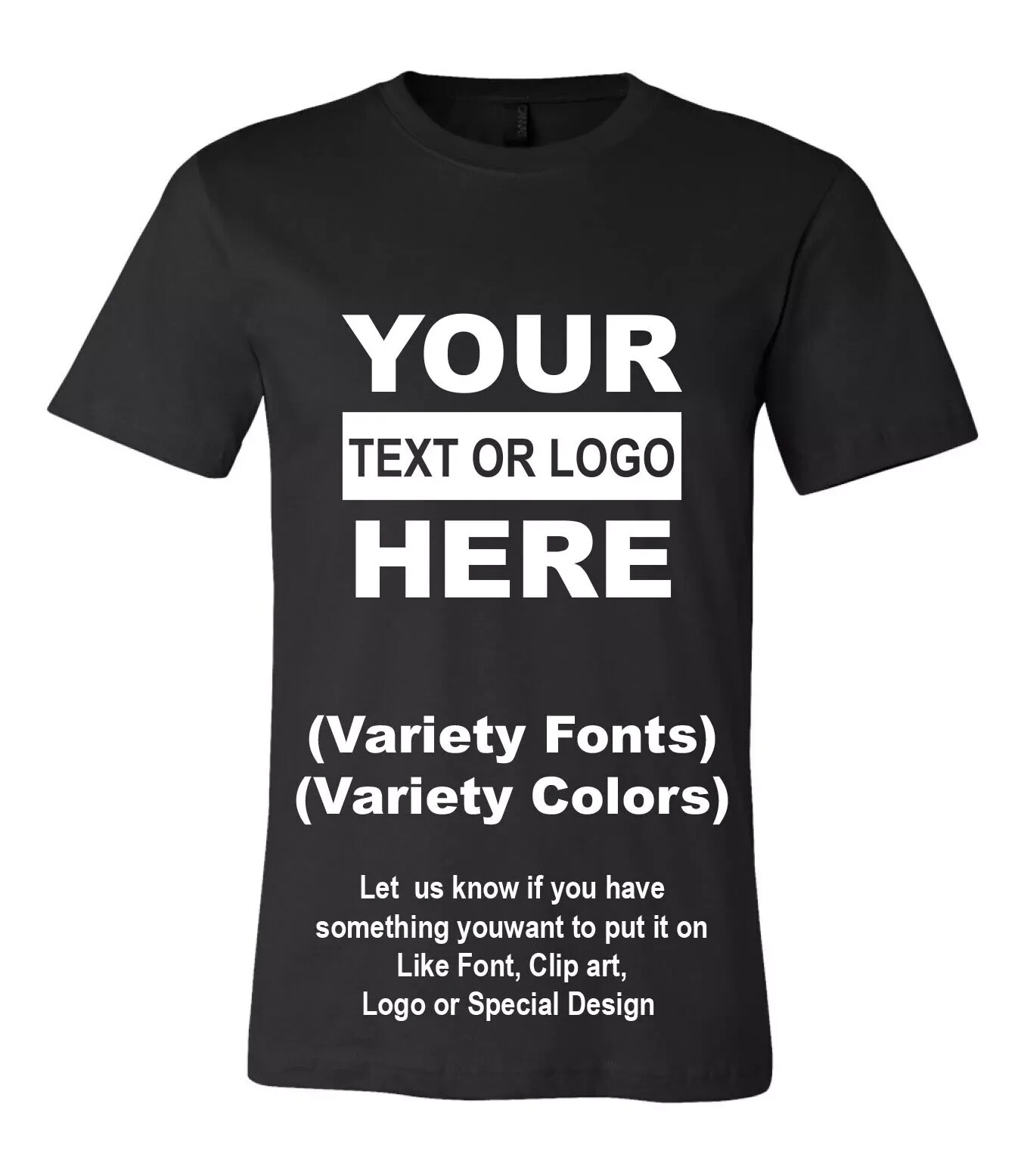 Personalized Custom T-Shirt Print Your Logo Photo Custom Made Shirt