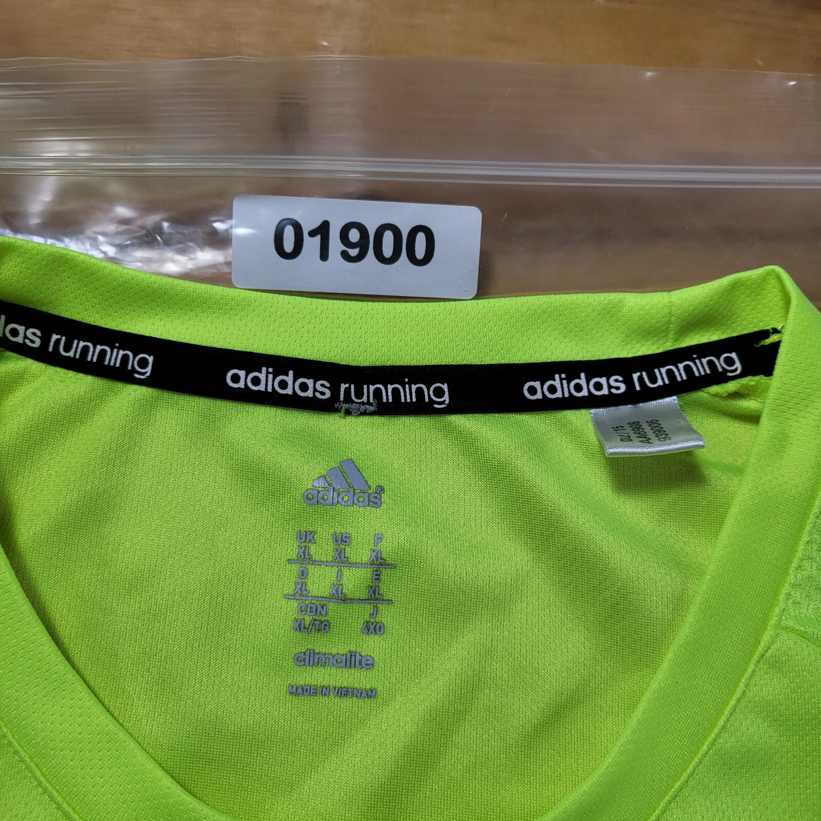 Adidas Response Running Men Size XL Solid Yellow Short Sleeve Crew-Neck T-Shirt