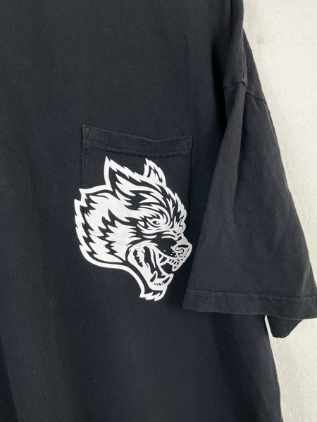 Darc Sport Pocket T Shirt Mens XL Wolves Viking Skull Black Gym Bodybuilding Tee