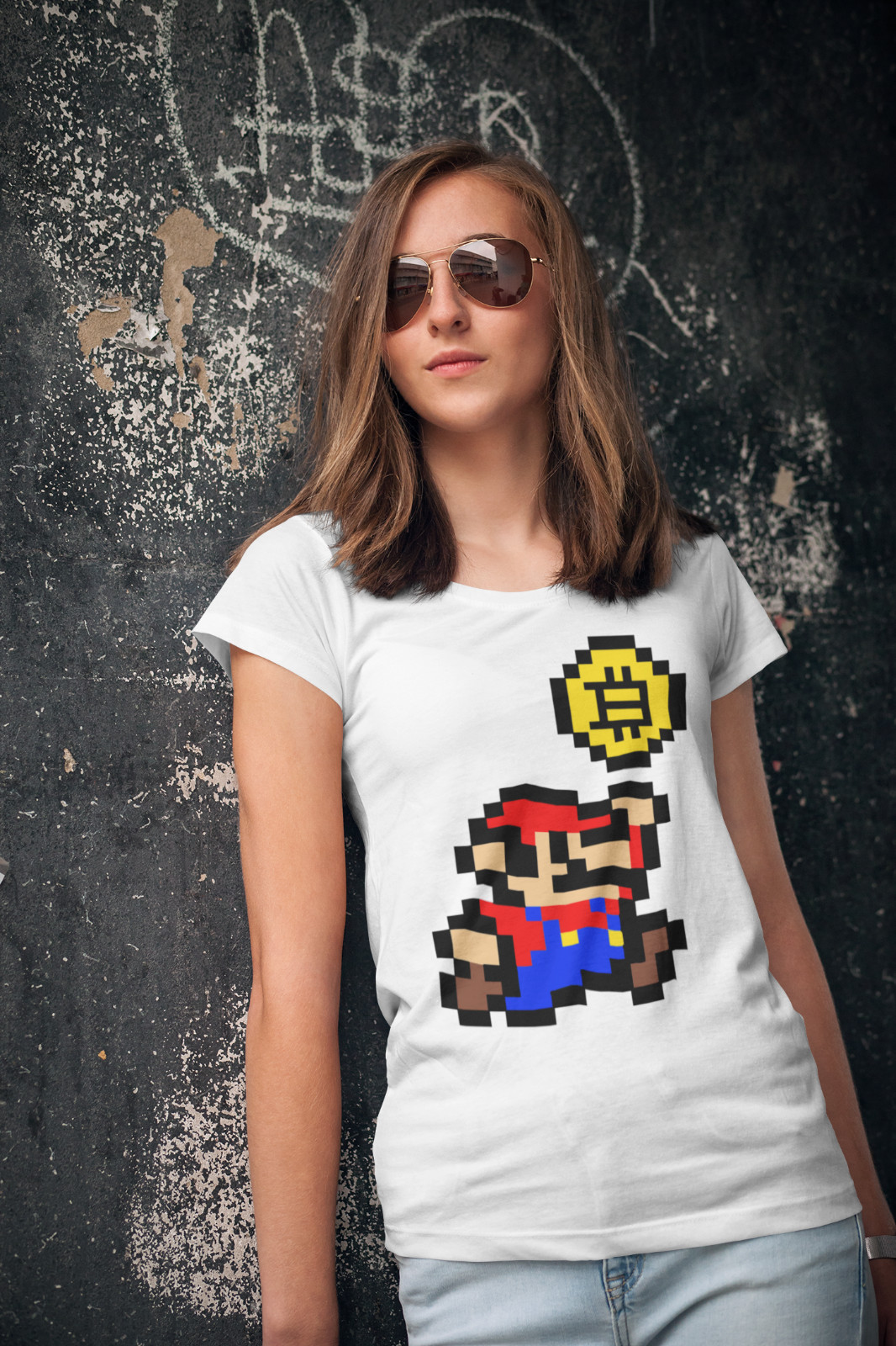 Bitcoin Super Mario Crypto T-Shirt Unisex Cotton Adult Sizes Nintendo Coins New