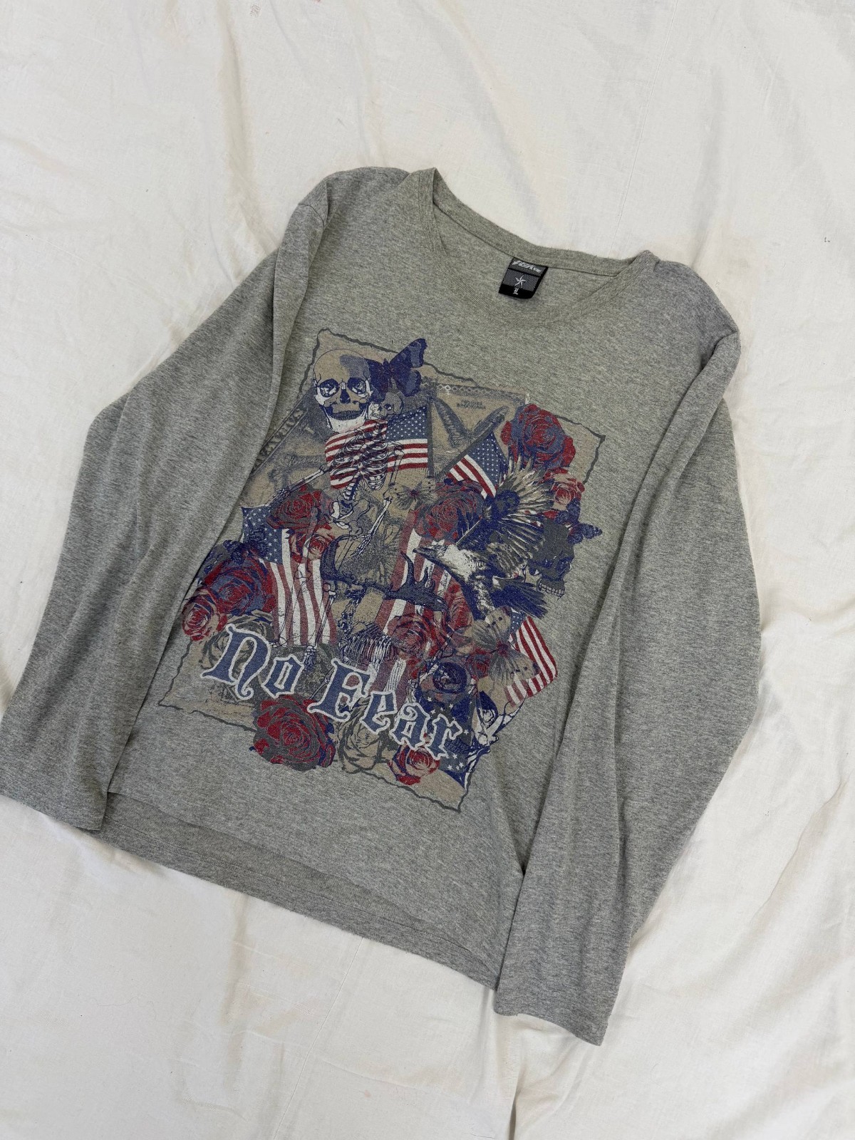 RARE Oversized VINTAGE SK8 STREETWEAR ARCHIVE Embroidered LOGO SKATER LONGSLEEVE