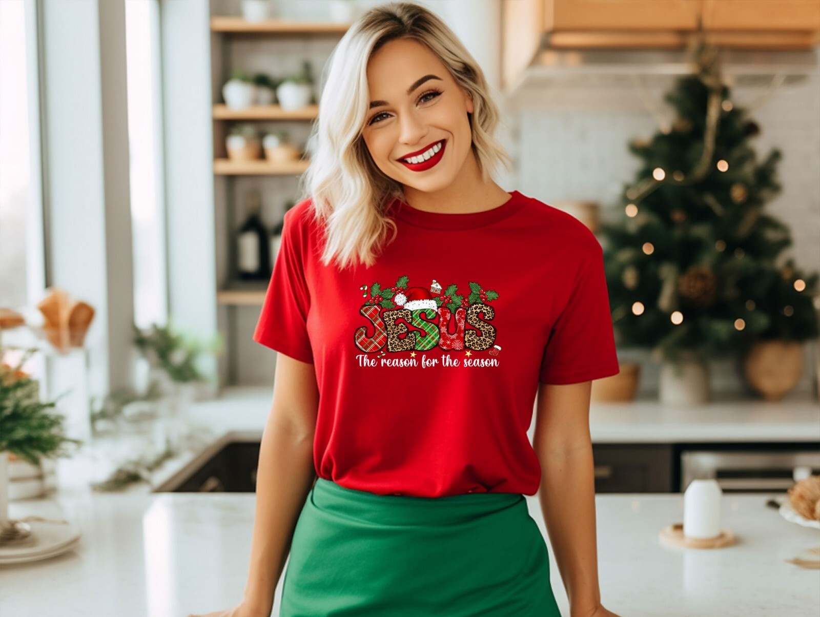 The Reason For The Season, Christmas Shirt, Jesus New Year Tee, Santa Claus Shir