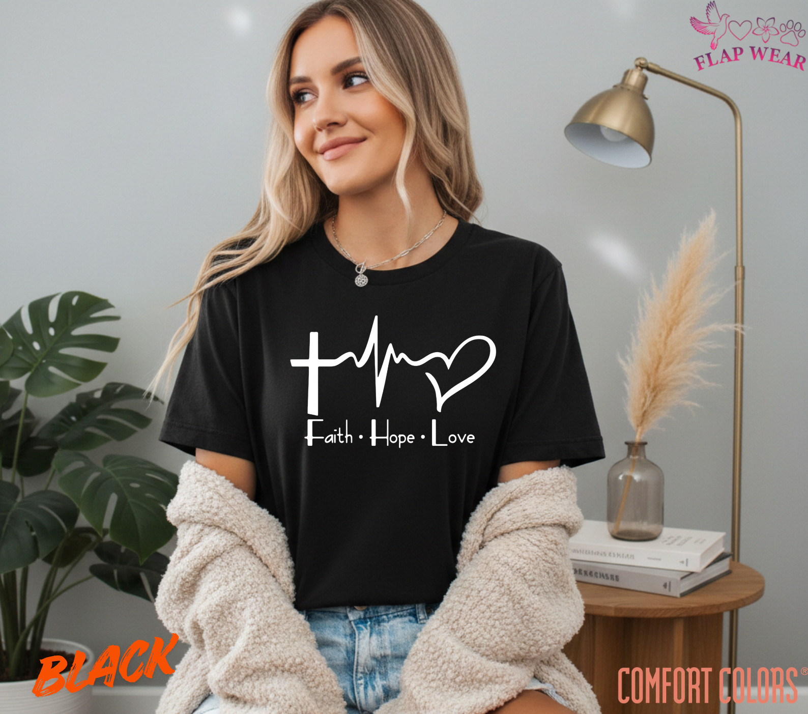 Unisex Faith Hope Love T-Shirt, Men T shirt,Women T shirt Gift Religion Top