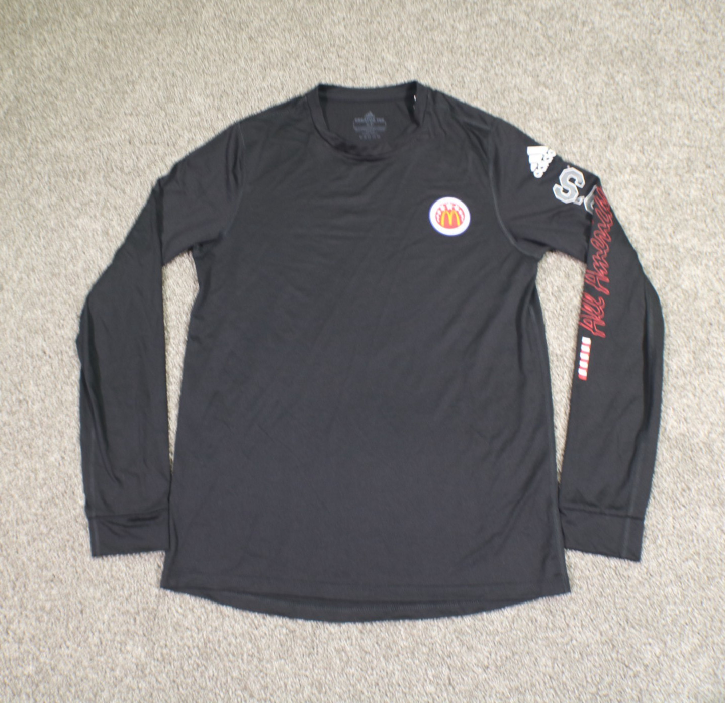 adidas x McDonalds All American Shirt Mens Small Black Long Sleeve Creator Tee