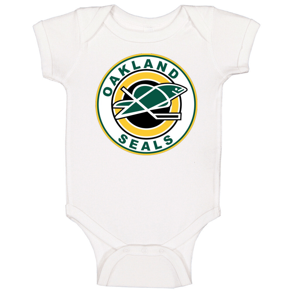 Oakland Seals Retro Hockey Logo Baby One Piece
