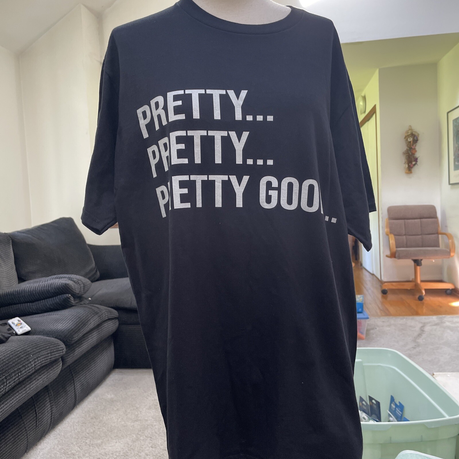 Port & Co. Black Pretty Pretty Pretty Good Unisex T Shirt Size large