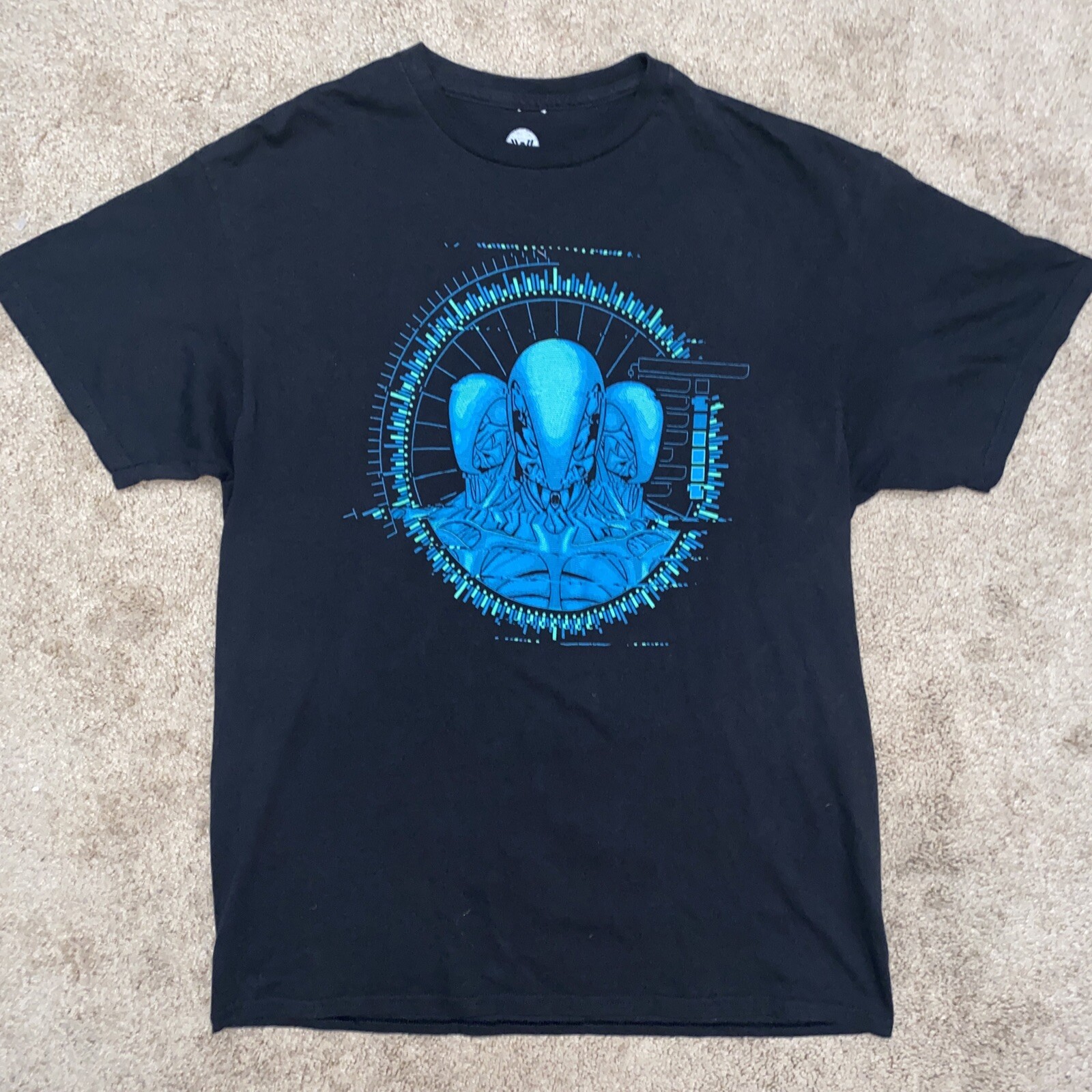 West World Synthetic Drone Robot Heads T-Shirt Large Black HBO TV Sci-Fi Mystery