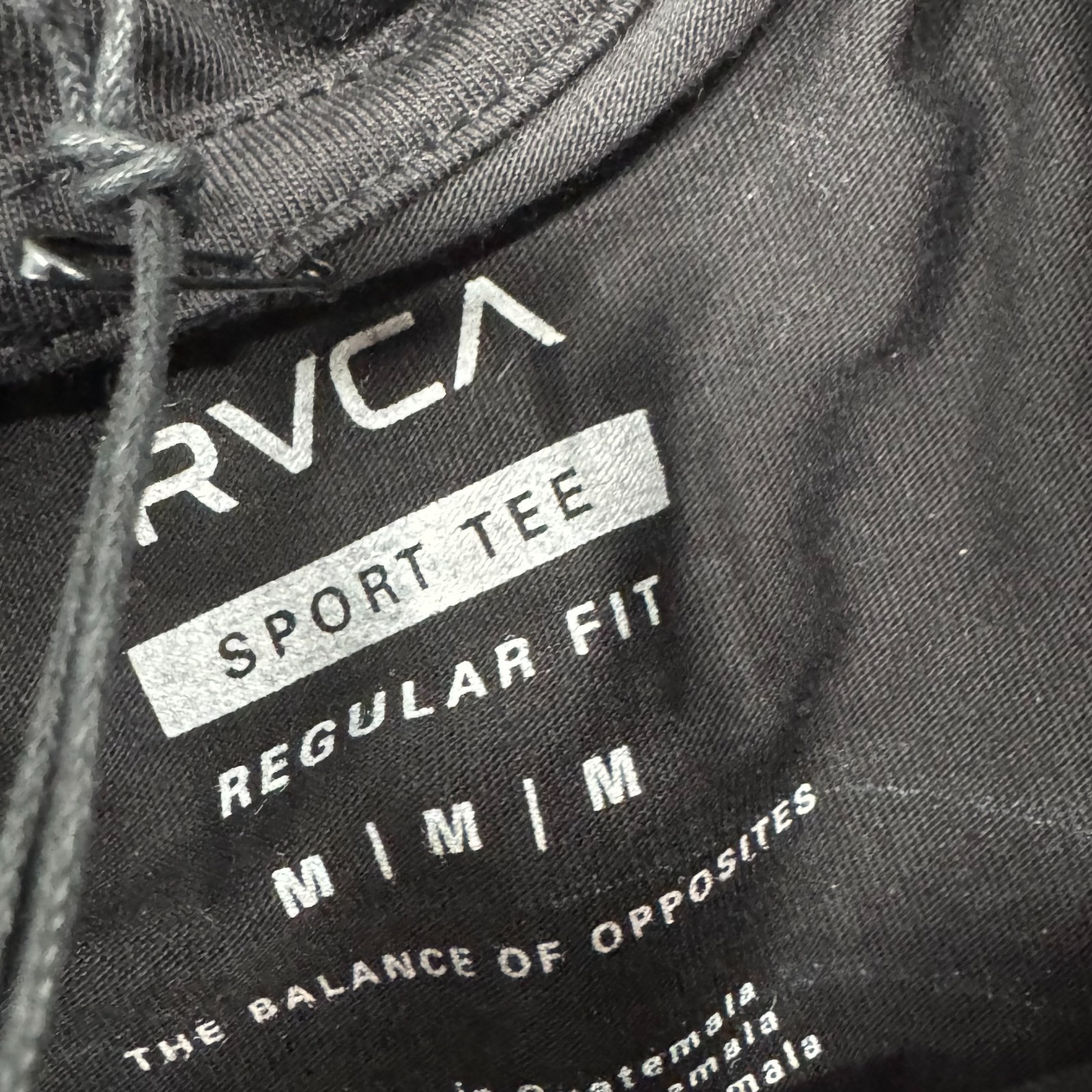 Rvca The Balance Of Opposites Shirt Mens Medium Black Regular Fit Sports Tee