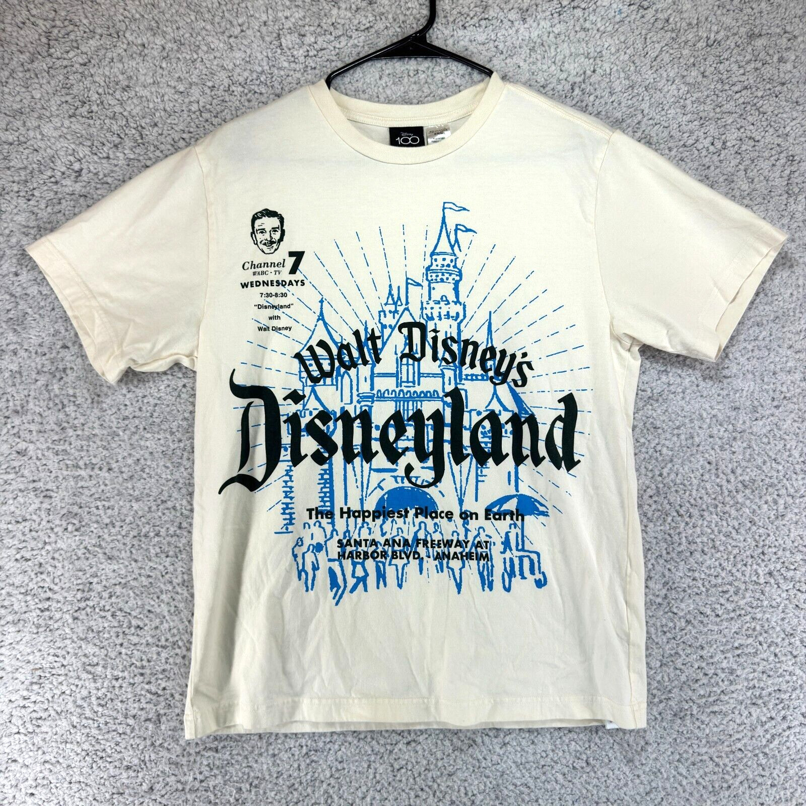 Disney 100 Walt Disney’s Disneyland Happiest Place On Earth T Shirt Size Medium