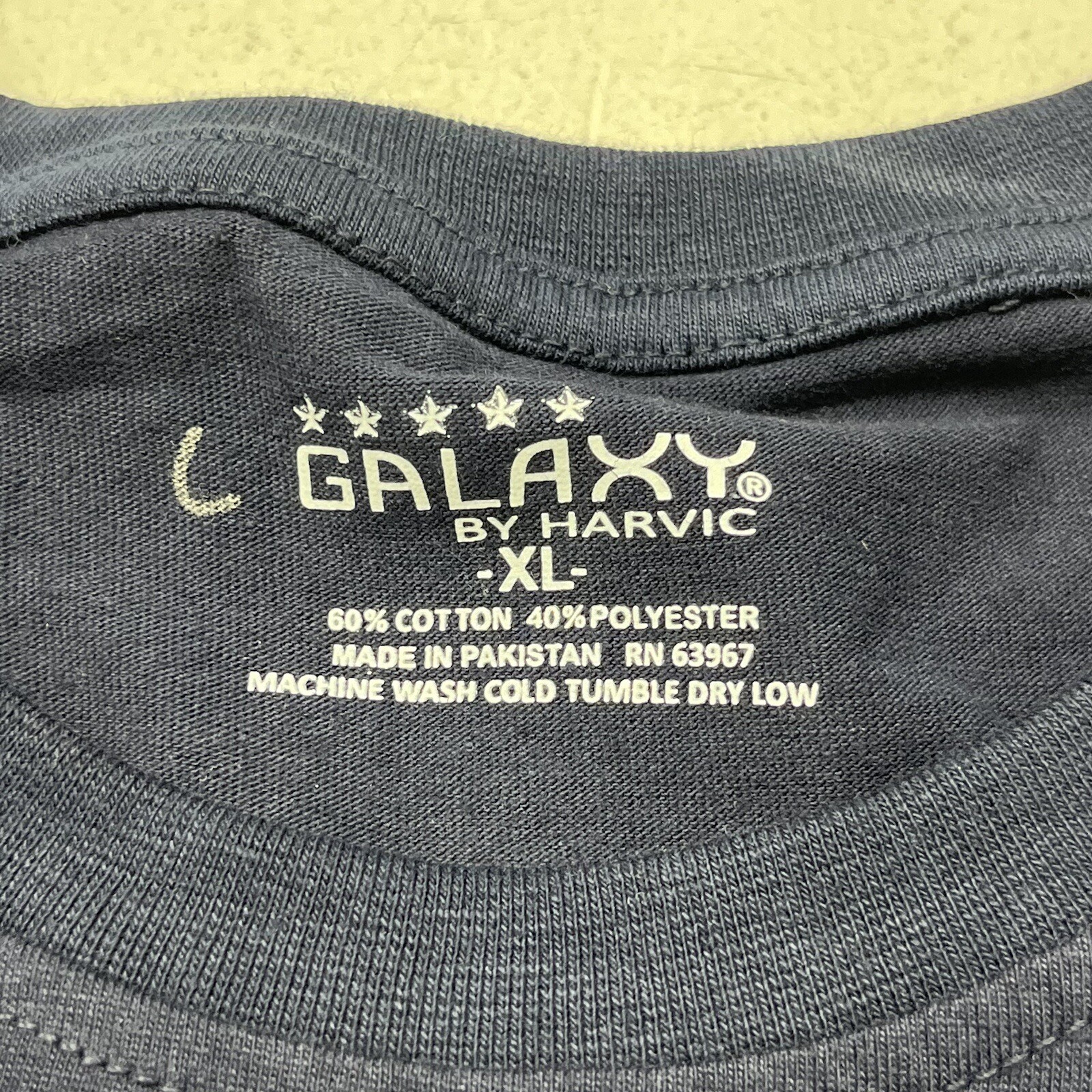 Galaxy Navy Blue Basic Long Sleeve T-Shirt Men’s Size X-Large