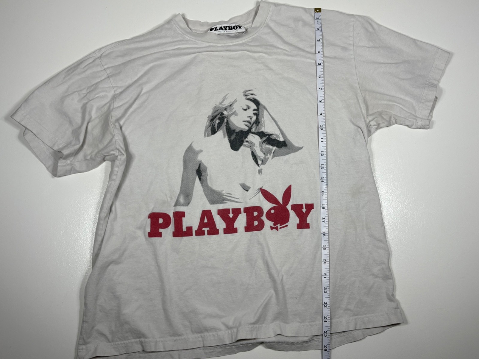 Playboy T Shirt Men No Tag White Graphic Streetwear Casual Retro Iconic