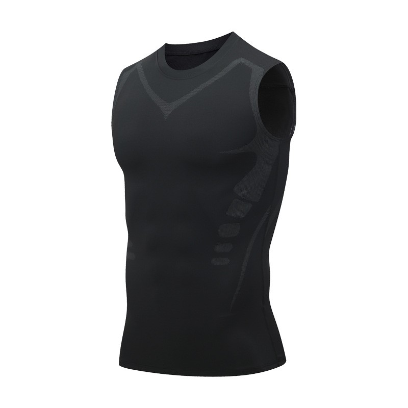 Men’s New Vitaboost Compression Shirt Version Ionic Shaping Sleeveless Vest