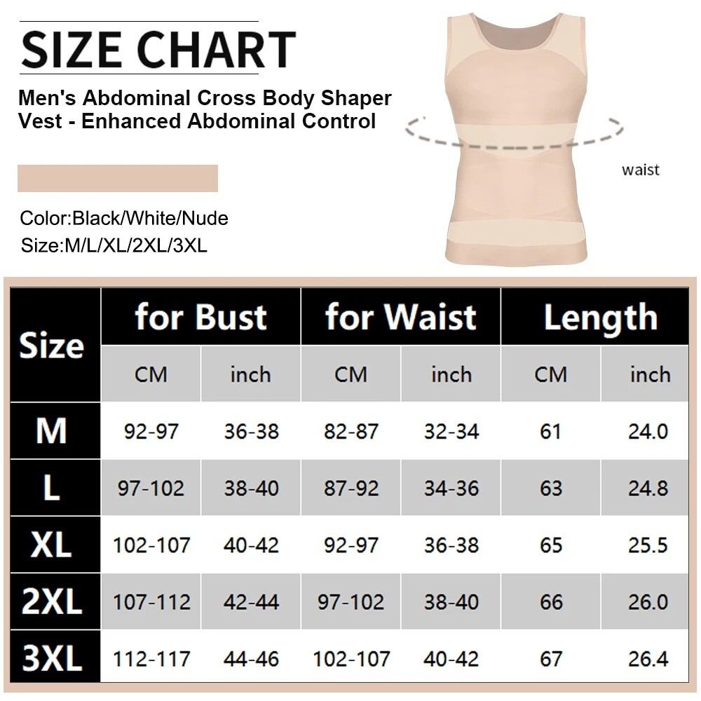 Men Slimming Body Shaper Tank Top Abdomen Gynomastica Compression Vest Shirt