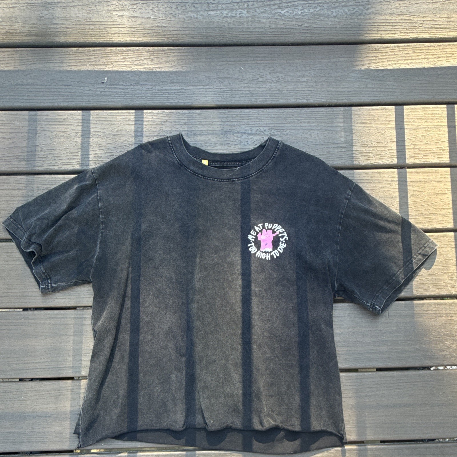 Gallery Dept. Too High To Die Black Graphic Puppet Tee Crew Neck Cotton M