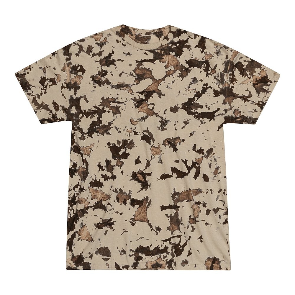 Multi-Color Tie Dye Iced T-Shirts, Adults Short Sleeve Cotton Colortone