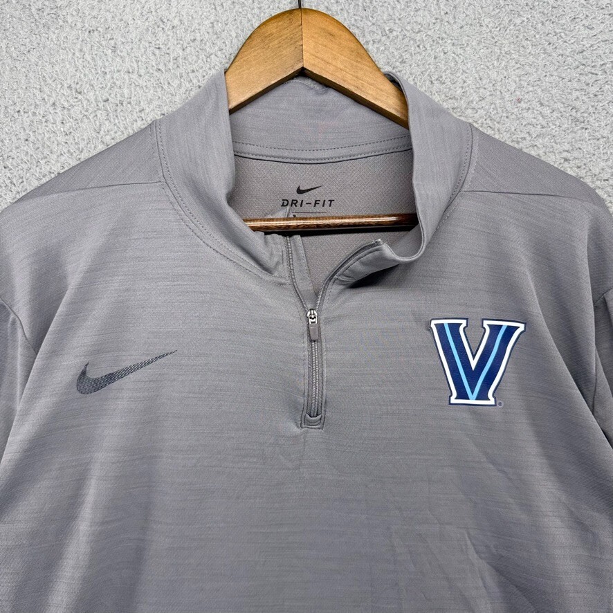 Villanova Wildcats Shirt Men’s XL Gray 1/4 Zip Pullover Lightweight Basketball