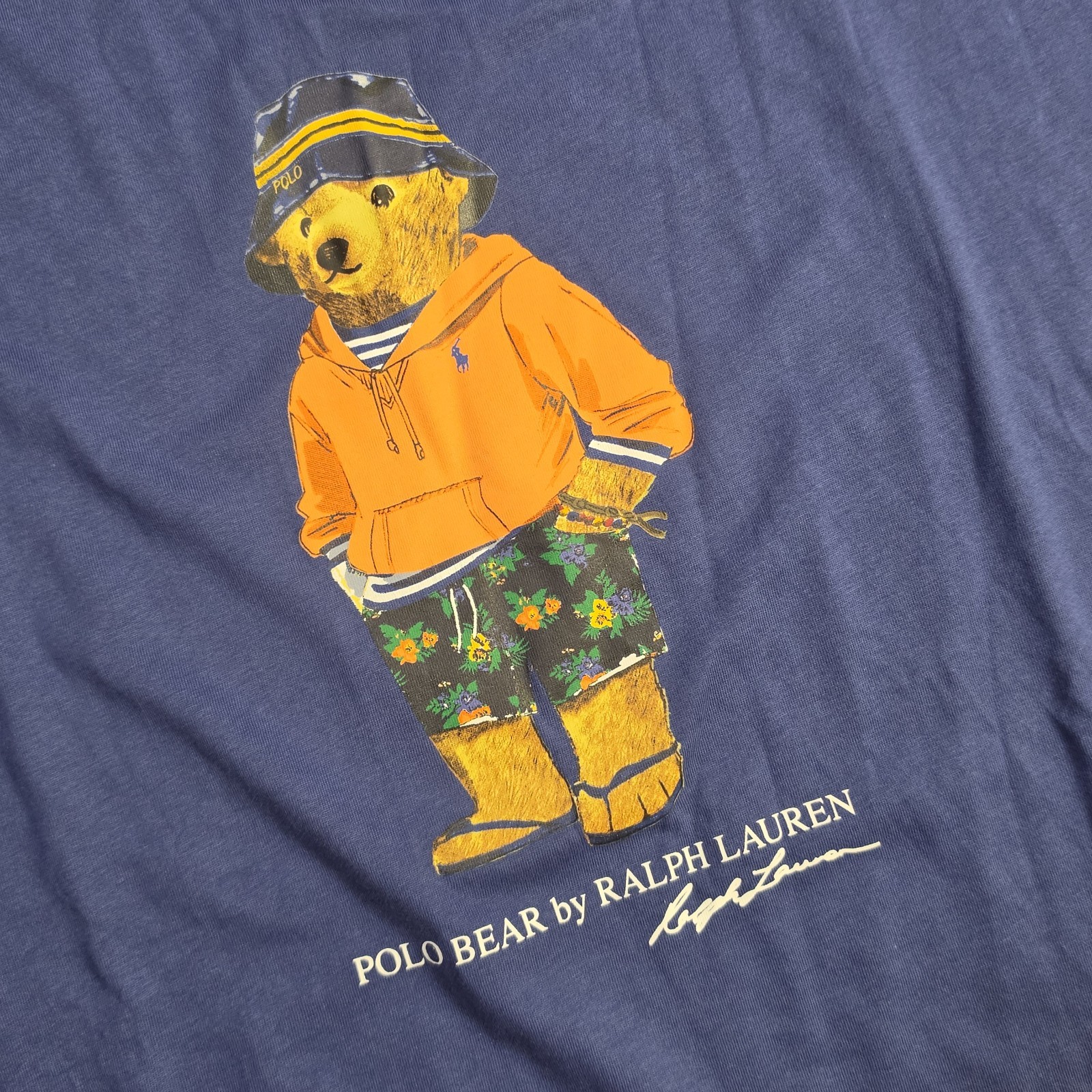 Polo Ralph Lauren Bear Tee Summer Men’s XLT New With Tags Blue Tropical BNWT