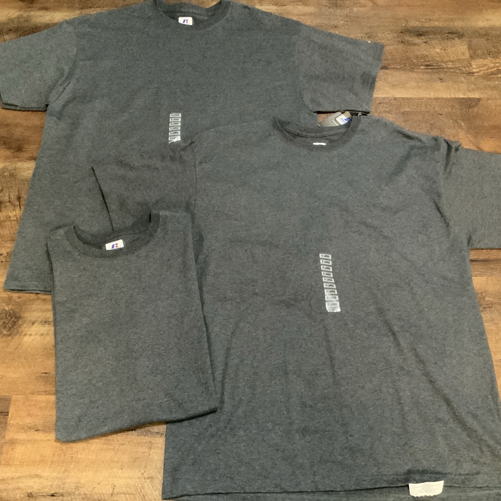 Vintage Blank Russell Athletic Gray Shirt Mens XL Tee T-Shirt Lot Of 3 2012