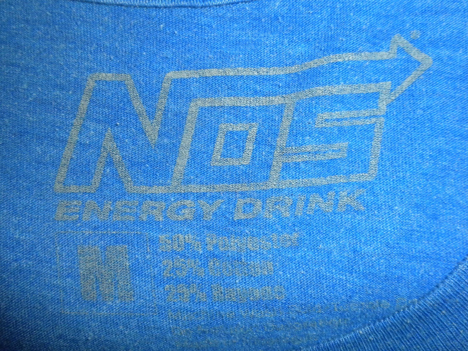 NOS Energy Drink T-shirt M Blue High Performance Formula D Drift Racing Series