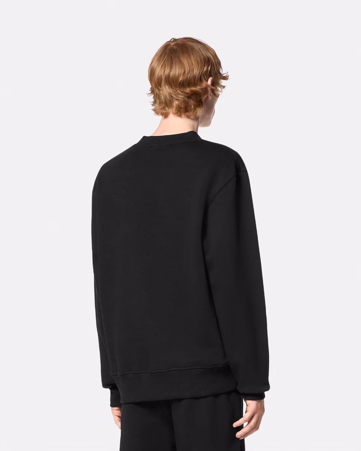 Versace Jeans Couture Black Cotton Mens Minimalist Logo Sweatshirt