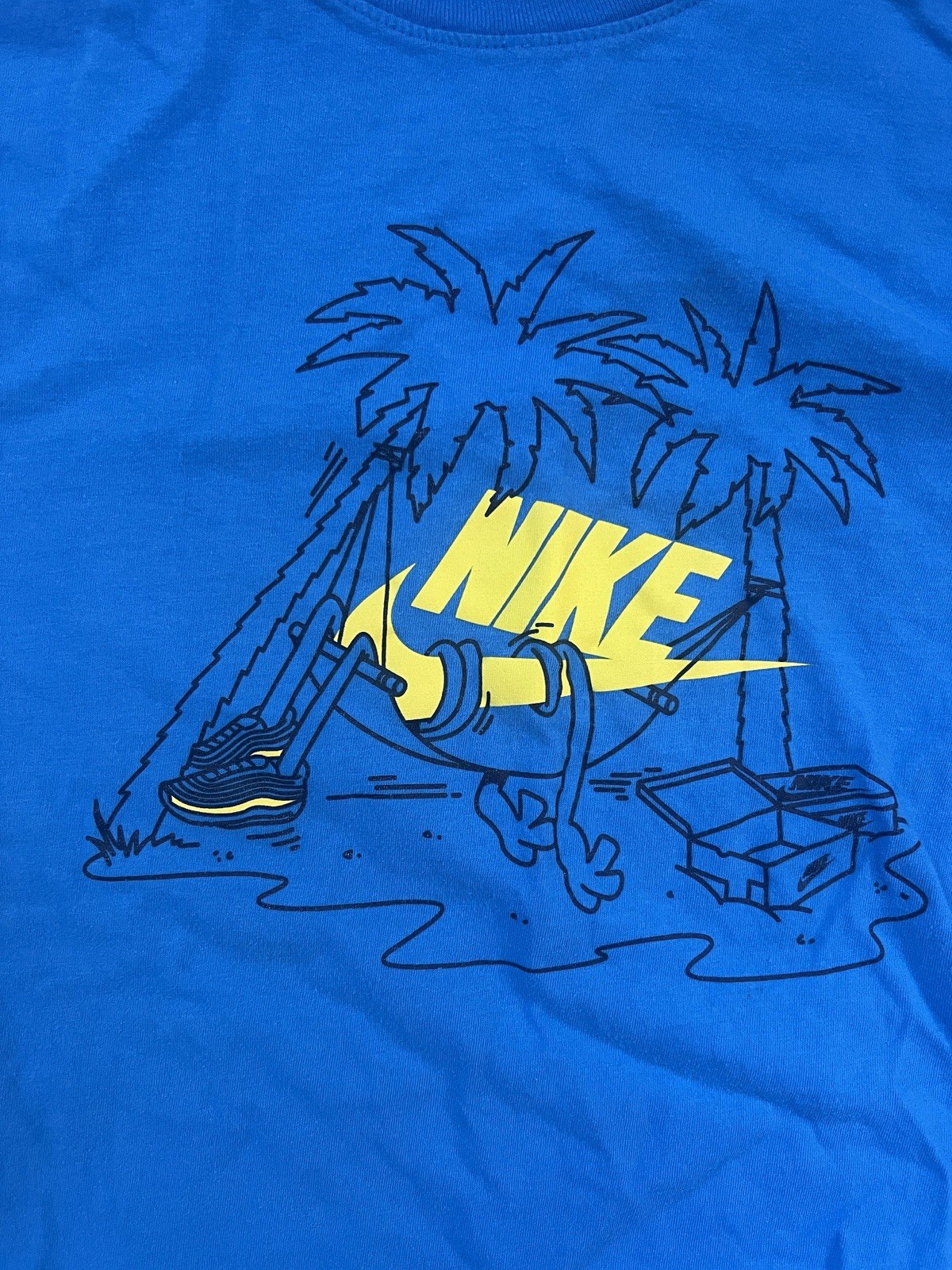 Vintage Nike Air Max 97 swoosh hammock Palm Tree Hawaii Island t shirt S