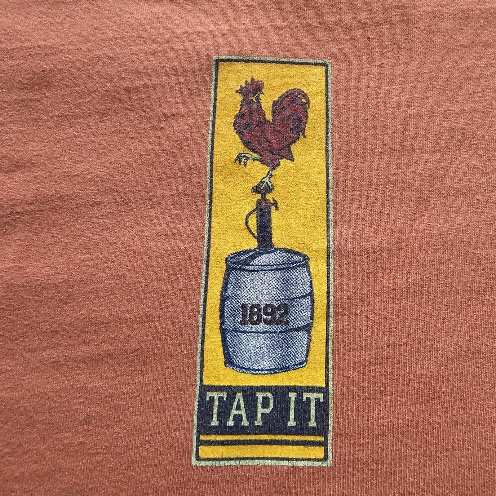 Vintage Abercrombie & Fitch Tap IT Y2K Graphic Tee M Banned Shirt Rare Orange