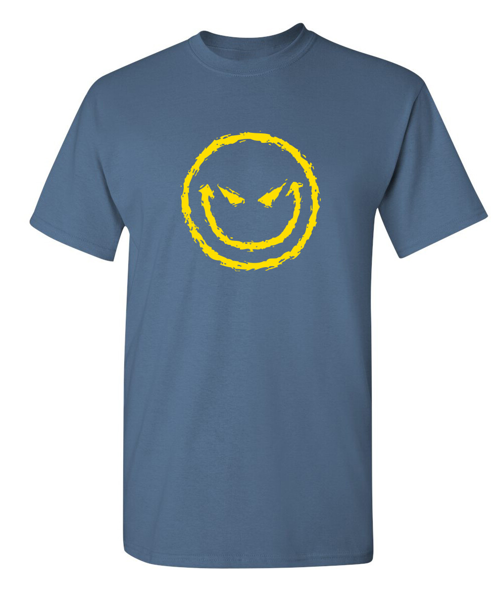 Evil Faces Sarcastic Humor Graphic Novelty Super Soft Ring Spun Funny T Shirt