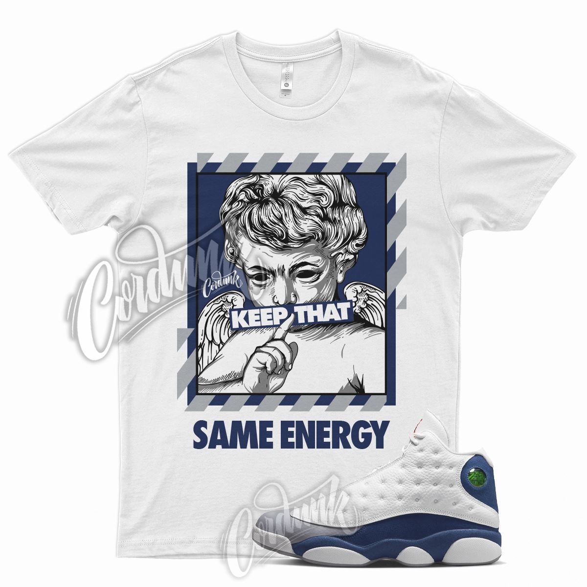 ENERGY T Shirt for J1 13 French Blue Light Steel Grey Fire Red Flint Navy 1