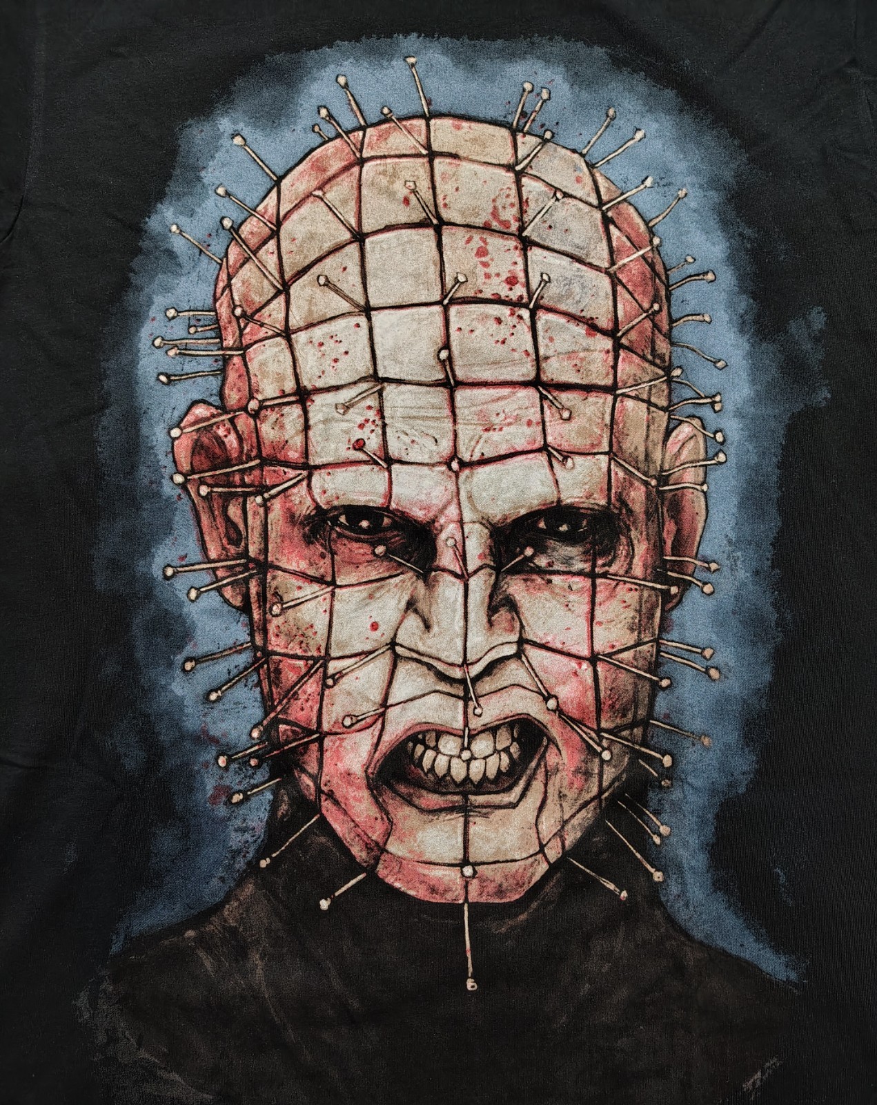 Hellraiser Pinhead Horror Movie Cenobite Clive Barker Art Tee Shirt Black