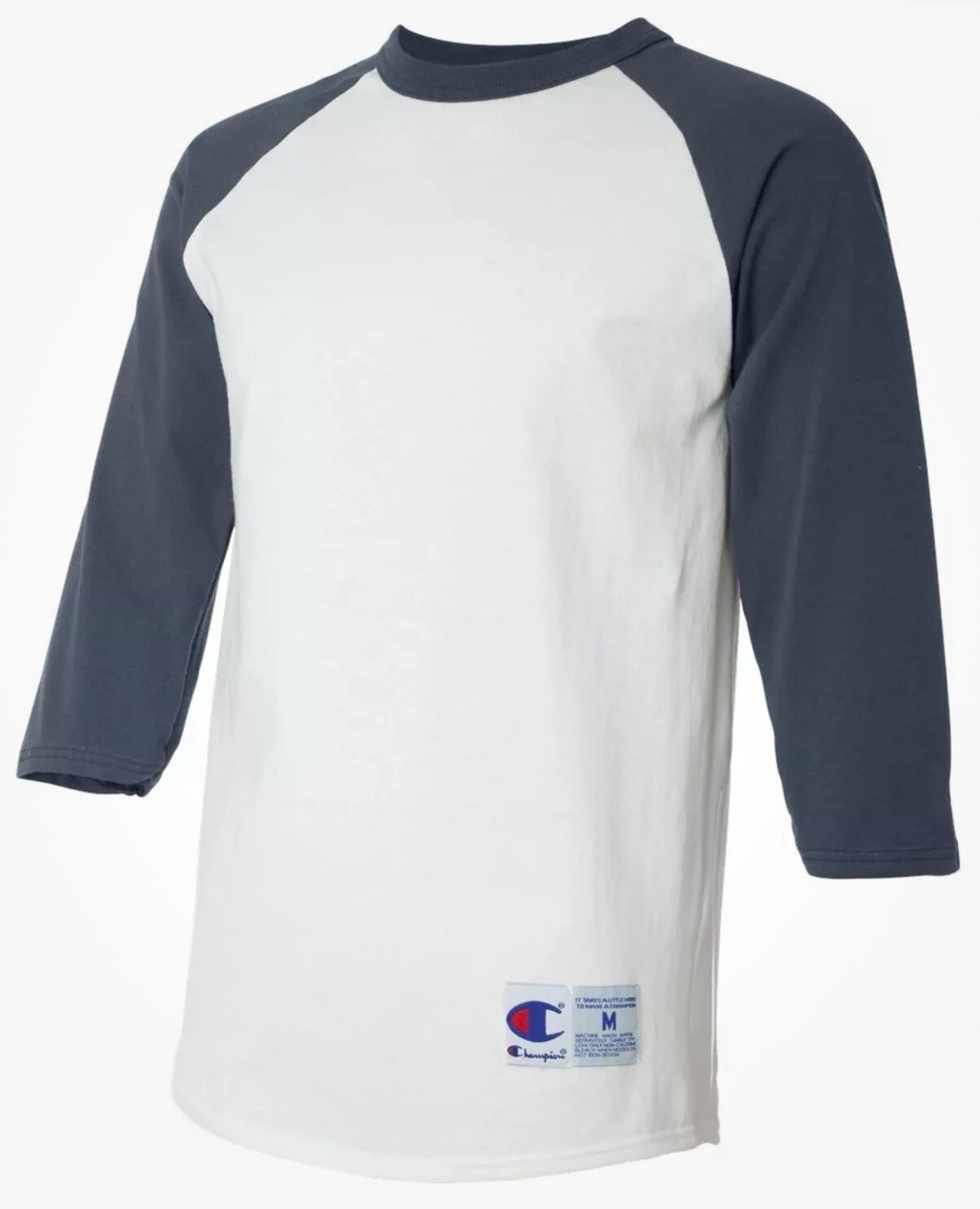 Champion 5.2 oz. Tagless Raglan Long Sleeves Baseball T-Shirt T1397