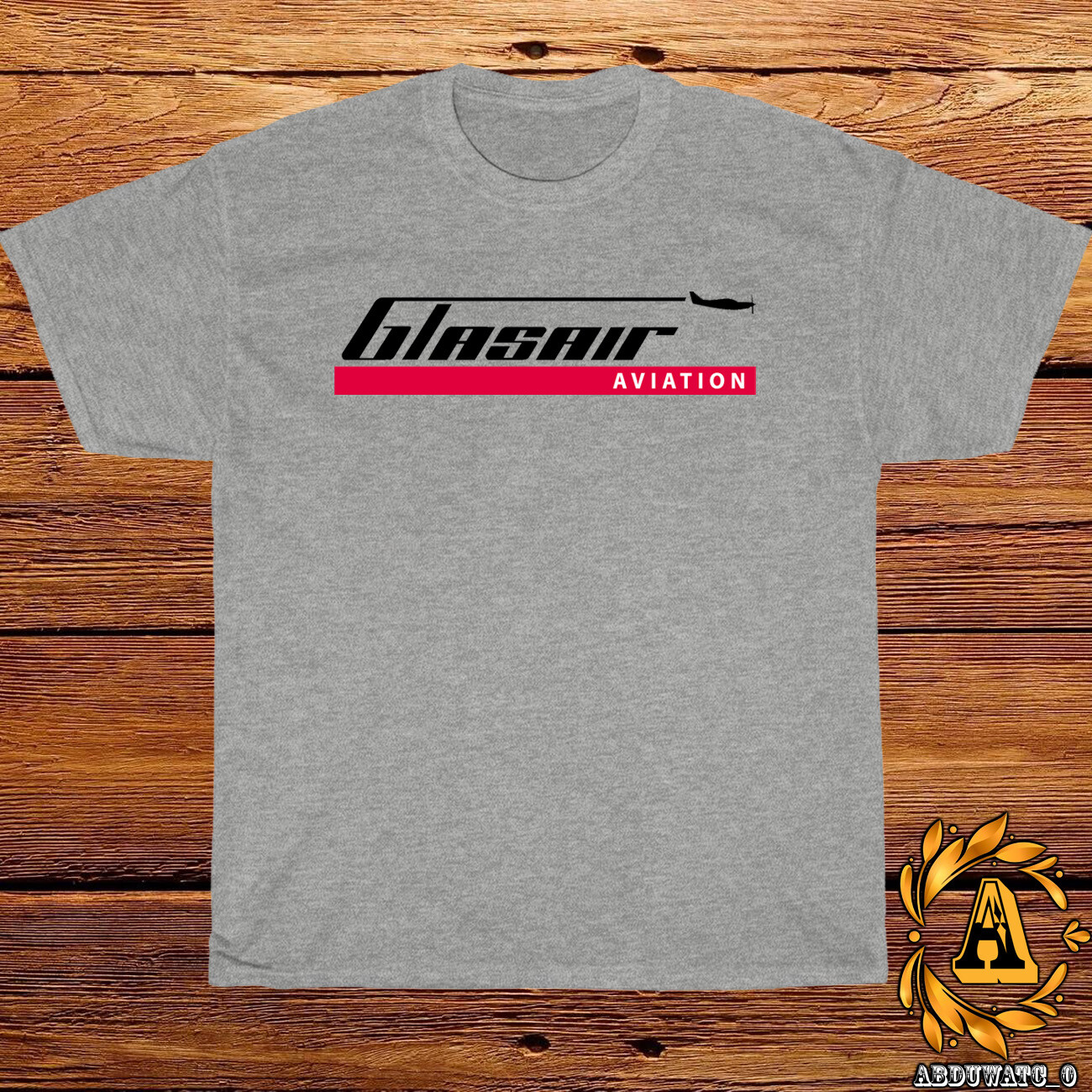 Glasair Aviation Company Old Logo Black/ Grey/ White/ Navy T-Shirt S-5XL