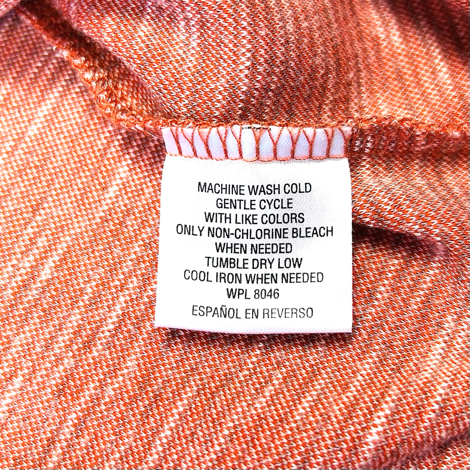 Tasso Elba Island T Shirt Mens XL Rust Striped UPF Sun Protection Rayon Blend