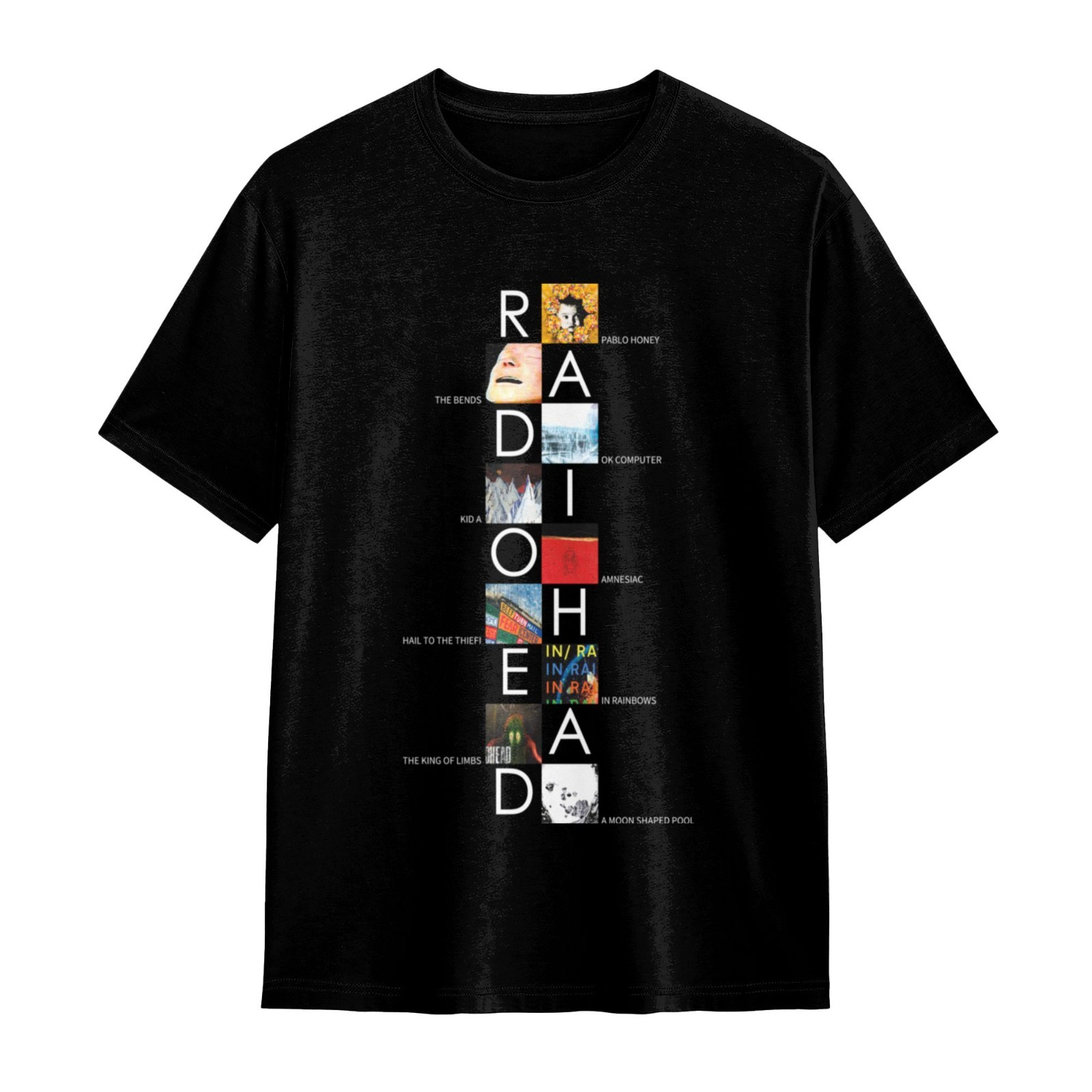 Radiohead Album Discography Vintage Fan Tee 90s Alt Rock Streetwear
