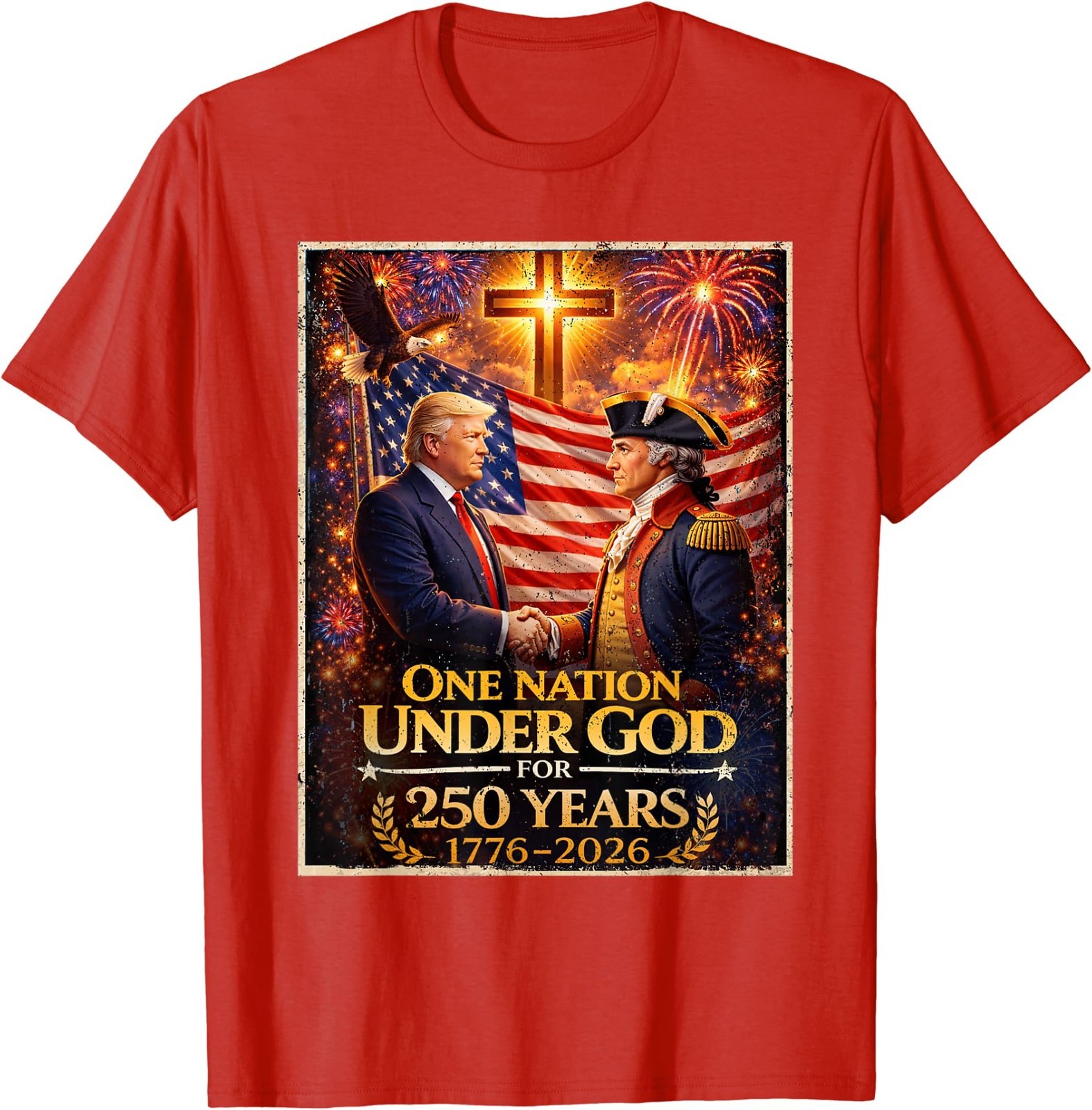 250 Years America Anniversary 250th Trump Washington T-Shirt