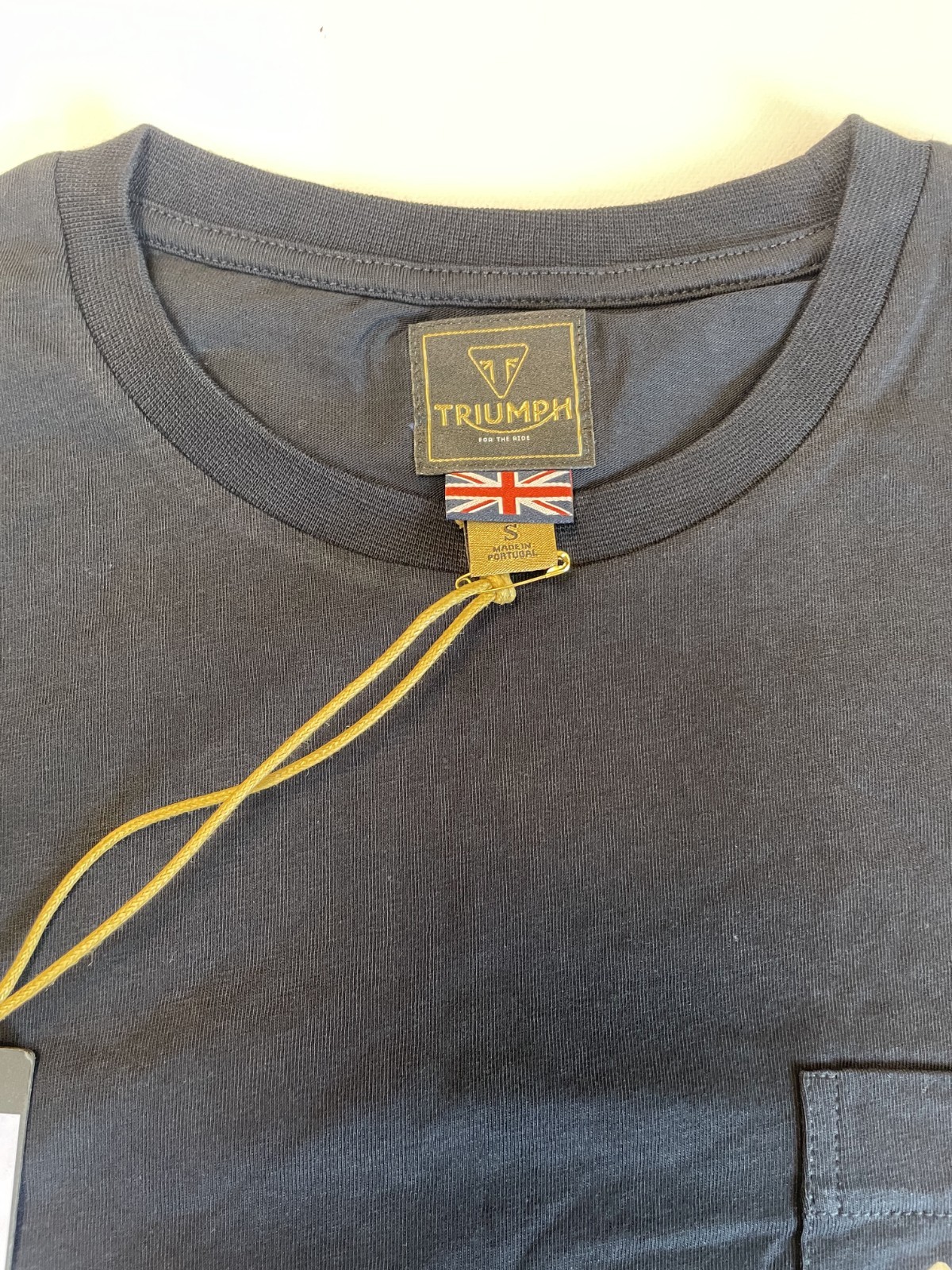 Triumph Motorcycles T-Shirt Mens Small Newlyn Jet Black Graphic Logo Cotton