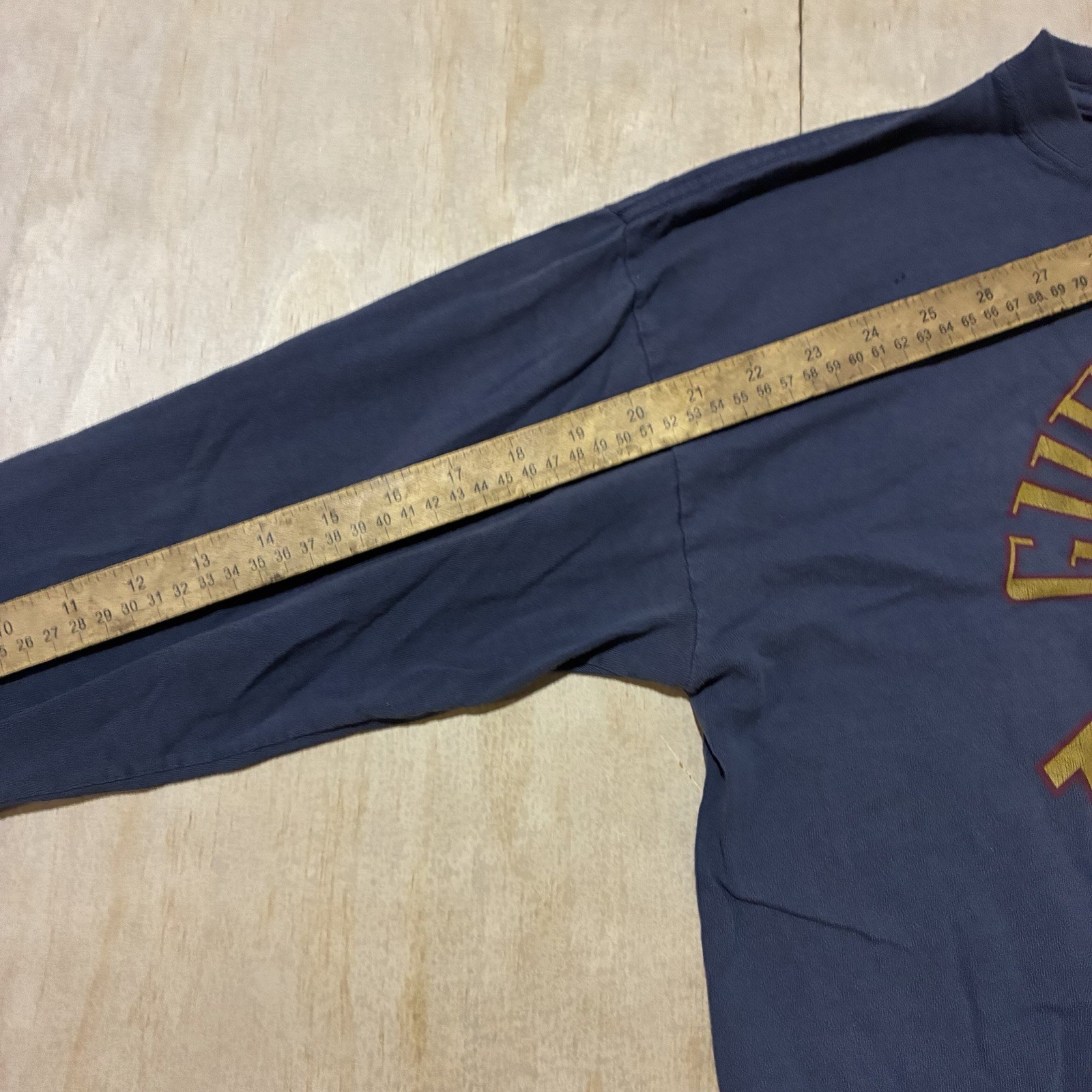 VTG 90s Guess Jeans USA Spellout Long Sleeve T-Shirt XL Navy Made in USA