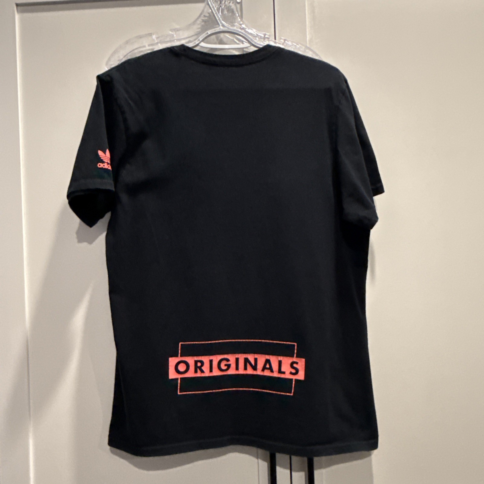 Mens ADIDAS Originals Black Logo Graphic Print Tee T Shirt Sz M