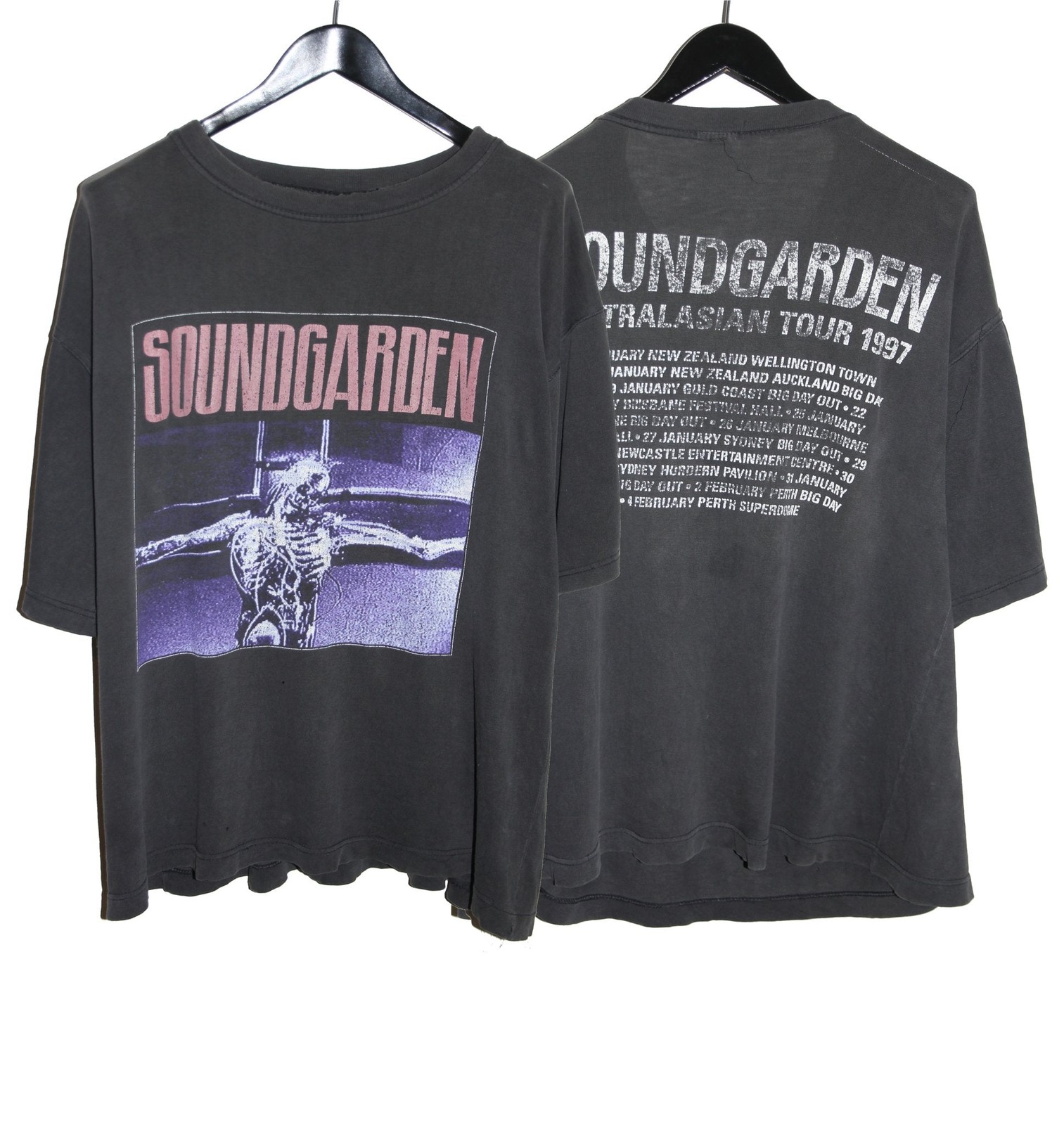 Soundgarden 1997 Jesus Christ Pose Australian Tour 2 sided Black T shirt NH28120