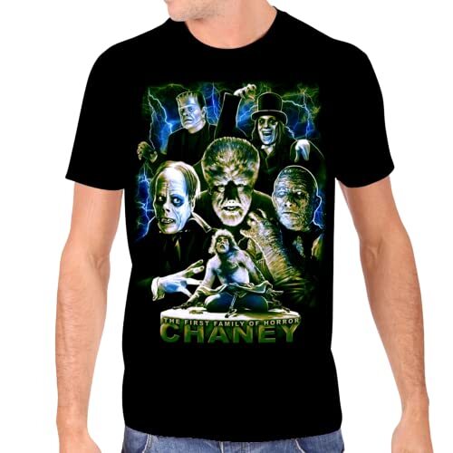 Rock Rebel Lon Chaney The First Family of Horror Men’s T-Shirt Wolfman Mummy Tee