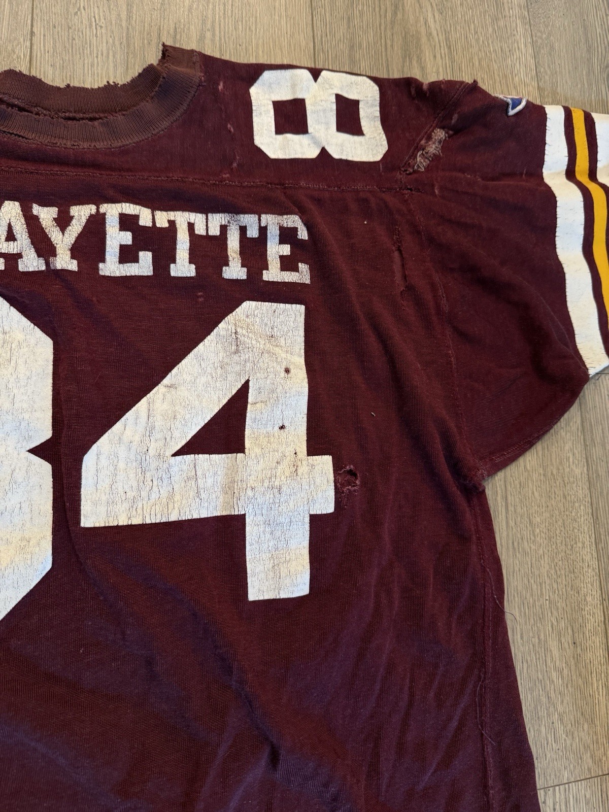 Vintage 1960s Champion Products Football Jersey Maroon 84 Mesh Size 44