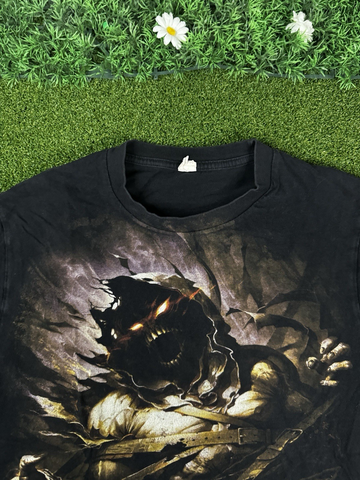 Vintage 2010 Disturbed Asylum Shirt Medium Band Rock Metal Emo Goth Fade SEE