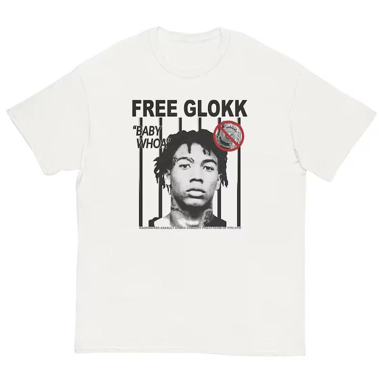 FREE GLOKK T-Shirt, Glokk40spaz rapper Tee, Baby Whoa Graphic